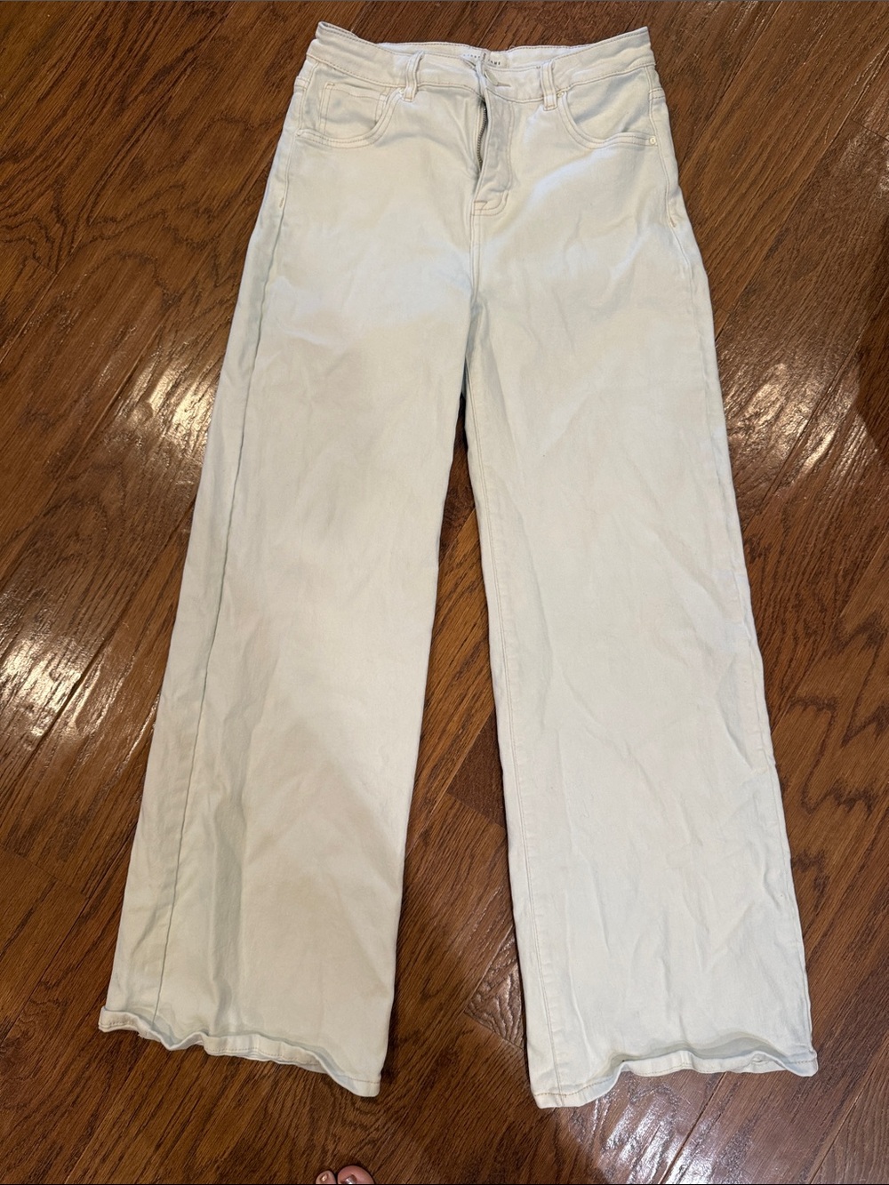 Off-White Wide Leg Women's Jeans - High Rise Flare